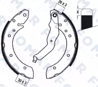 Комлект тормозных накладок FOMAR Friction FO 0633